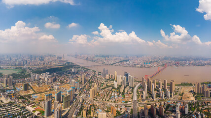 Obraz na płótnie Canvas Summer city skyline scenery of Wuhan, Hubei, China