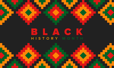 Black History Month. African American History. Celebrated annual. In February in United States and Canada. In October in Great Britain. Poster, card, banner, background. Vector illustration