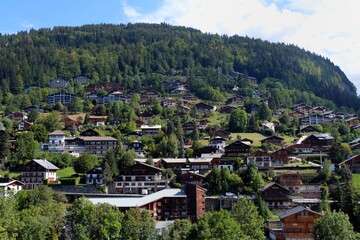 Village de Morzine en Haute-Savoie dans les Alpes françaises