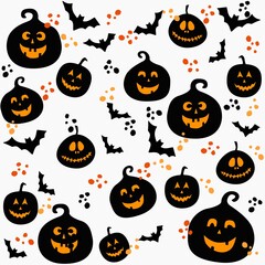 Print Halloween colorful pattern. Vector illustration.
