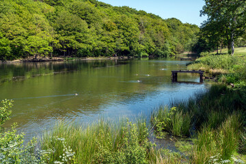 Fototapeta na wymiar Meltham Mills Reservoir, Meltham near Holmfirth in West Yorkshire, England.