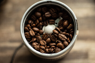 coffee beans in a cup