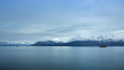 Fototapeta na wymiar Island on Glacier Bay, Glacier Bay National Park, Alaska, USA