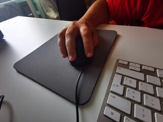 typing on keyboard