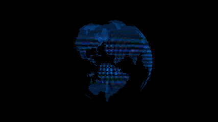 New aqua color globe image on black background,planet image