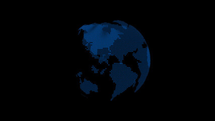 New aqua color globe image on black background,planet image