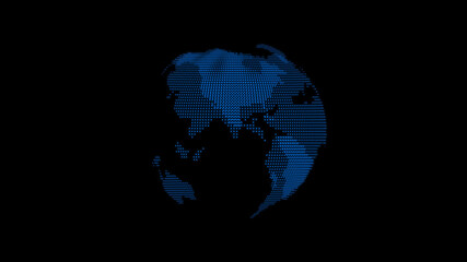 New aqua color globe image on black background,planet image