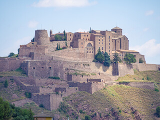 Castle of Cardona, Spain. Close up view. Romanesque and Gothic style.