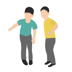 Obraz premium flat style boy on white background