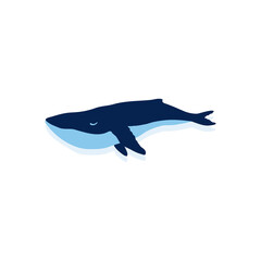 Obraz premium whale, cute whale, logo humpback, underwater, big fish, snorkeling, diving, swim, swimming