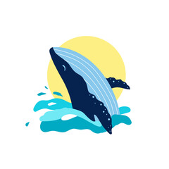 whale, cute whale, logo humpback, underwater, big fish, snorkeling, diving, swim, swimming