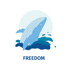 whale, cute whale, logo humpback, underwater, big fish, snorkeling, diving, swim, swimming