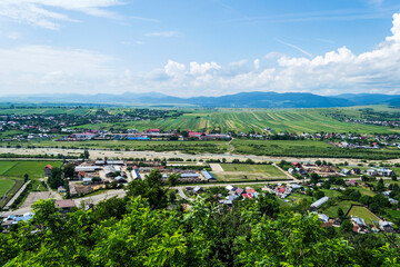 Fototapeta na wymiar Aerial view of Targu Neamt city, Romania