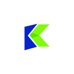 this is a creative text logo K