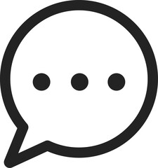 Chatting or messaging bubbles with dots flat icon apps and websites