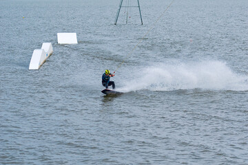 kite surfing on the atlantic ocean