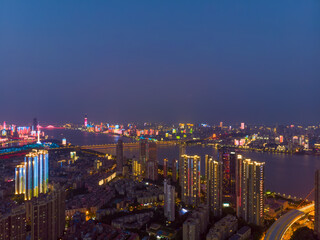 Summer city skyline scenery of Wuhan, Hubei, China