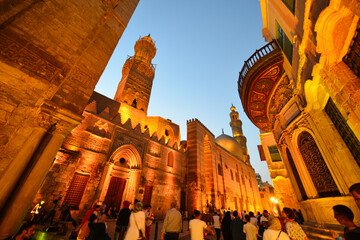 Islamic Cairo at night - A view from Khan el-Khalili and al-Muizz street in the Capital city of Egypt - Cairo, Egypt  © Orhan Çam