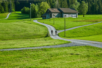 Radfahrer in Appenzell, Naturfreunde 