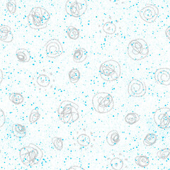 Hand Drawn grey Snowflakes Christmas Seamless Patt