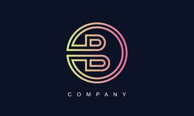Initial Letter B Logo With Creative Circle Monogram Business Typography Vector Template. Creative Abstract Letter B Logo Design