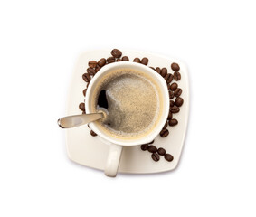 Cup of coffee isolated on white background