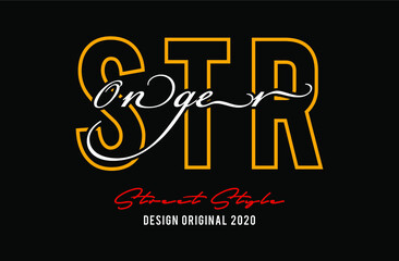 stronger design vector typography for print