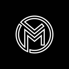 Initial Letter M Logo With Creative Circle Monogram Business Typography Vector Template. Creative Abstract Letter M Logo Design