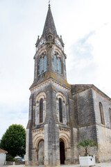 Fototapeta na wymiar Château d'Oléron. Eglise Notre-Dame de l'Assomption. Charente-Maritime. Nouvelle-Aquitaine