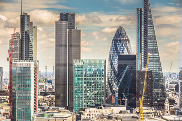 skyscrapers in london business district