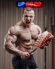 Fitness man at workout in gym