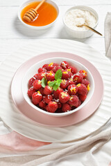 Healthy raspberry rockets with coconut and honey