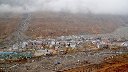 Kedarnath temple aerial view after Kedarnath Disaster 2013. Heavy loss to people & property...