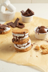 cookie and chocolate sandwich 