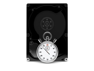 Hard drive with stopwatch