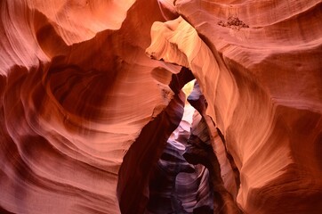 Upper Antelope Canyon near the town of Page, Arizona, USA, prime time, slot canyonsandstone formations, picturesque