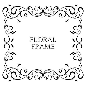 Elegant floral frame design beautiful
