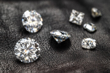Diamonds on a black background