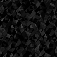 Seamless geometric black background, Abstract texture triangle graphic pattern