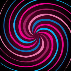 Abstract colorful spiral background,  blue pink and violet colors pattern.