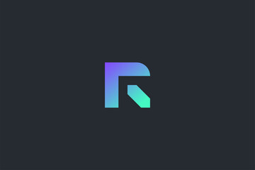 Technology Letter R Logo Template - obrazy, fototapety, plakaty