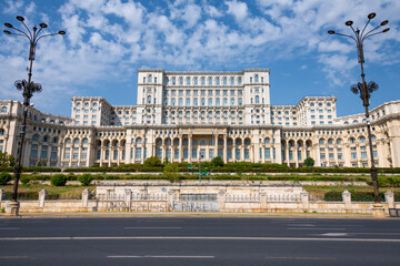 Fototapeta na wymiar Romanian Parliament Building in Bucharest. 