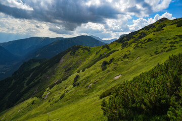 Fototapeta na wymiar Landscape of the Western Tatras in Poland. Mountain landscape.