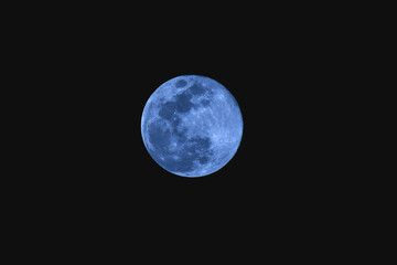 Full moon in the dark night.