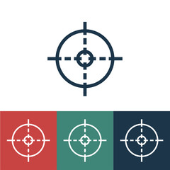 Linear vector icon with sight
