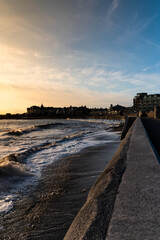 Obraz premium Beautiful Sunset on Welsh landscape , Porthcawl