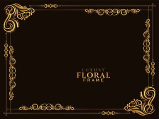 Abstract floral frame background