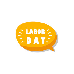 happy labor day text vector illustration