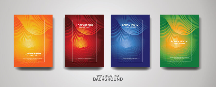 Abstract flow lines pattern background for business brochure cover design and banner poster template