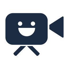 Cinema Camera Sign Isolated, Vector Design